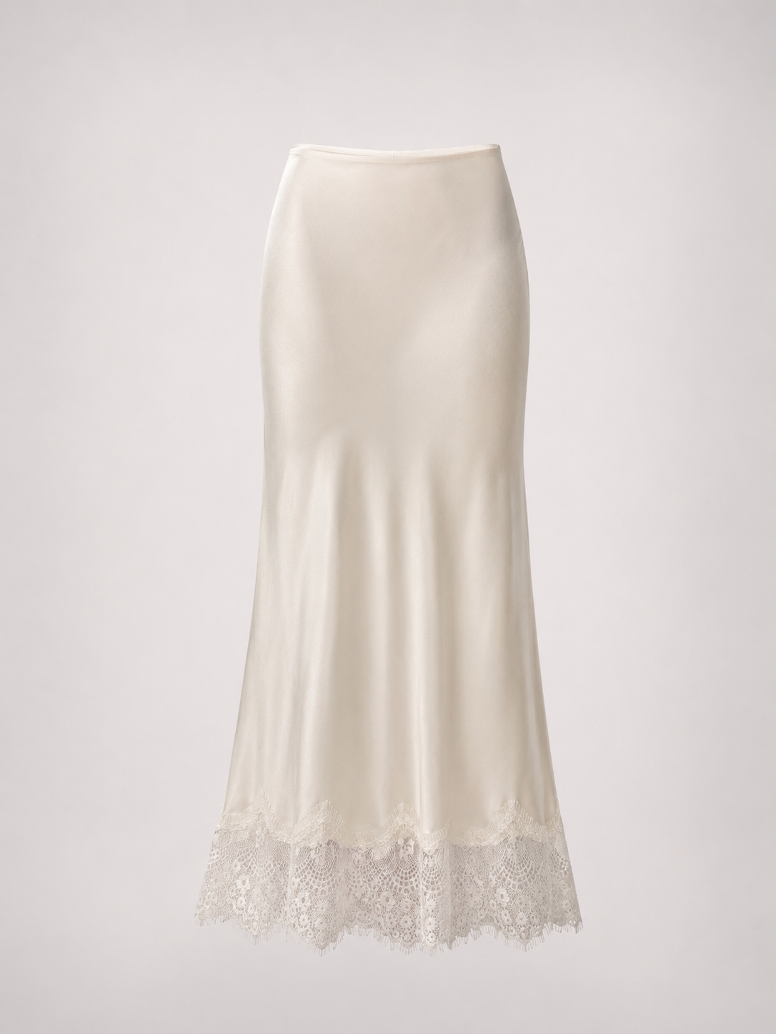 Aura Silk  Skirt Cream Pearl