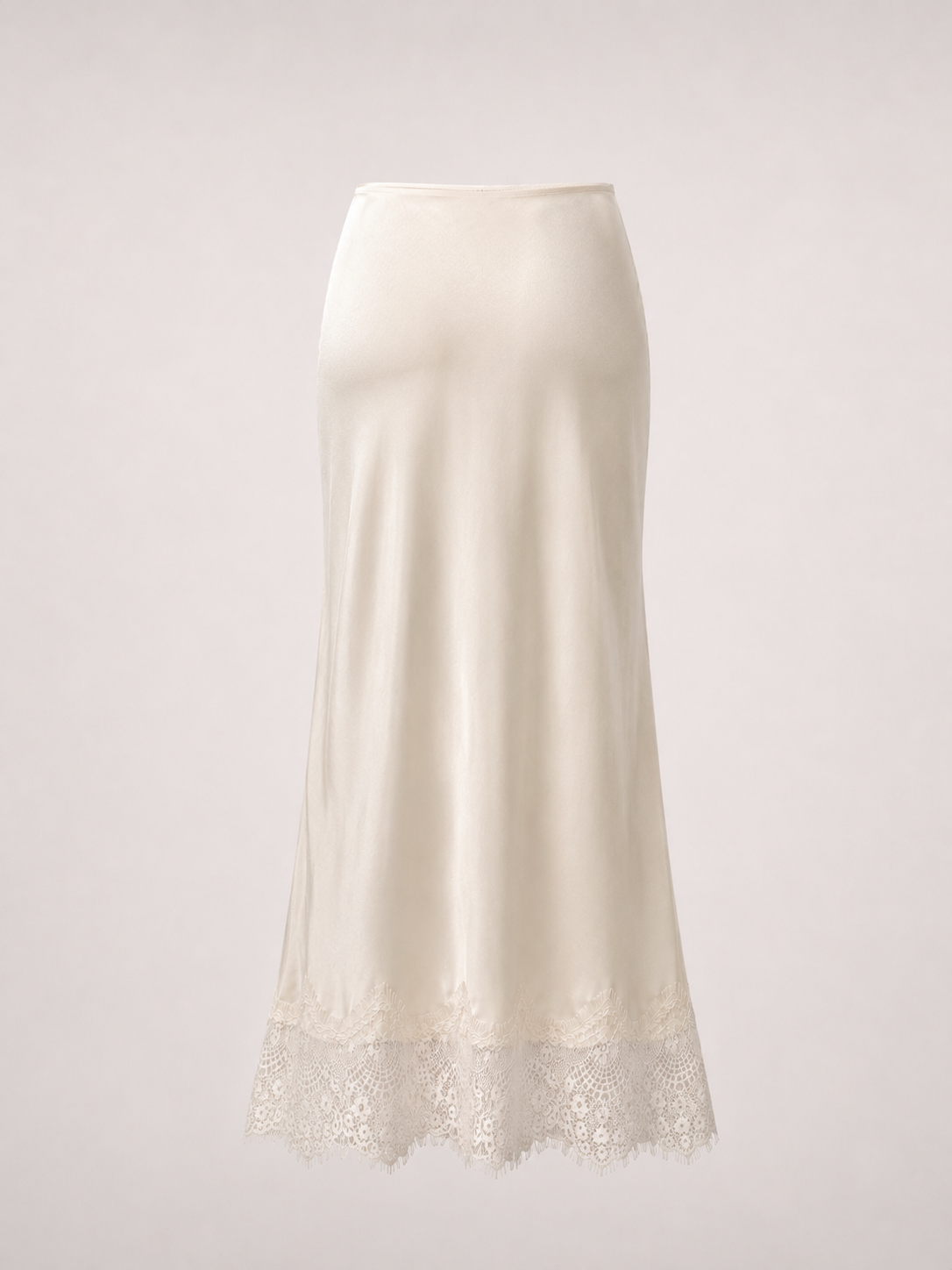 Aura Silk  Skirt Cream Pearl